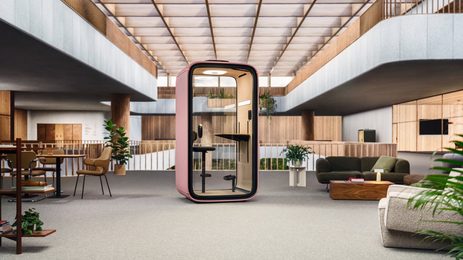 Framery One pod i et norsk kontorlandskap