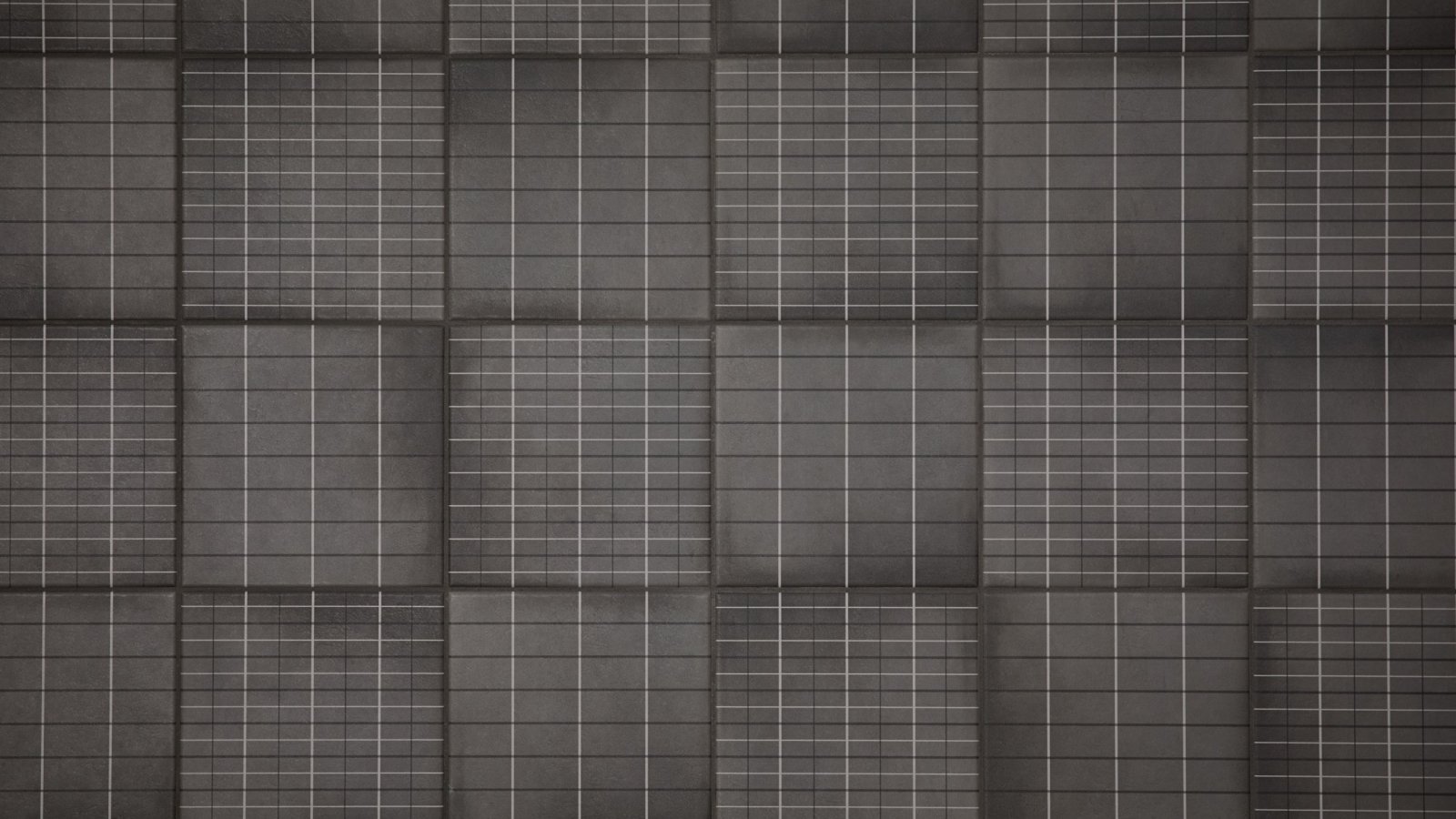 Badevegg i Aurore Charcoal Grid L fra Mutina