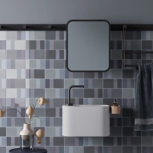 Diarama-flisevegg fra Mutina med malerisk effekt