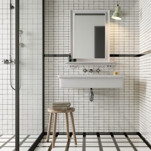 Flisemønsteret Double White i Mattonelle Margherita fra Mutina