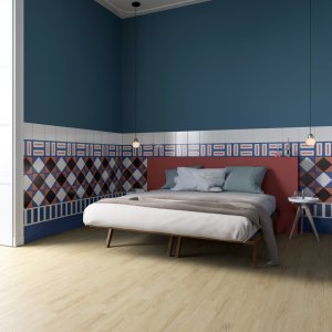 Håndtegnet dekor Square Terracotta av Nathalie Du Pasquier, Mattonelle Margherita