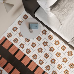 Håndtegnet dekor Square Green av Nathalie Du Pasquier, Mattonelle Margherita