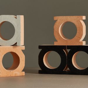 Jali terrakotta-steiner fra Mutina i tre farger