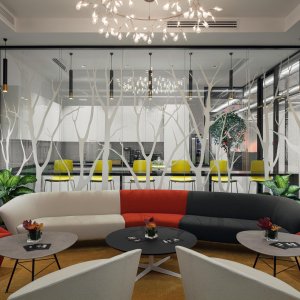 Arper Loop sofa i en samarbeidssone