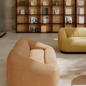 Aom sofa i et fellesrom ved et universitet