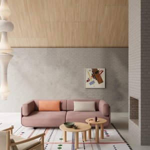 Puff og dagseng Shaal sammen i en boliglounge