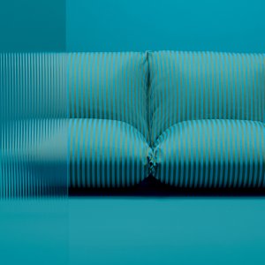 Designstol Brezza av Alessandro Stabile i en hage