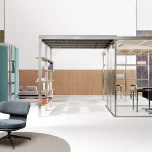 Møterom i CSS_Village systemet fra Citterio med glassvegger