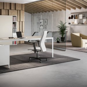 Arbeidsplass D1 i et åpent kontor