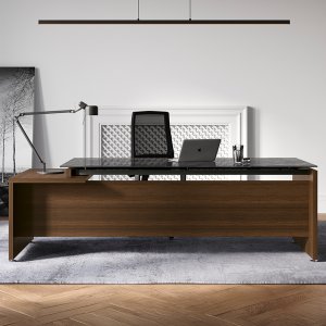 GO STEEL skrivebord på metallrørstøtter 120×40 mm