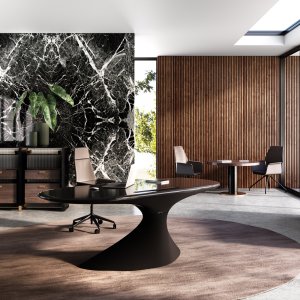 Designskrivebord Zero fra Della Rovere i metallic