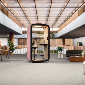 Framery One pod i et norsk kontorlandskap