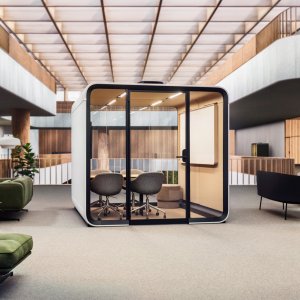 Hybridt videomøte i Framery Six rommet