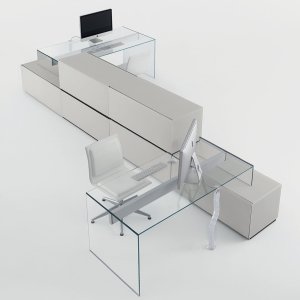 Grigio Italia-krystall på skrivebordet Air Desk