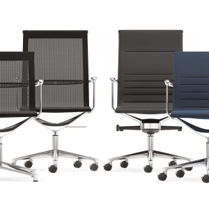 Una Chair med høy rygg i silkegrått tekstil
