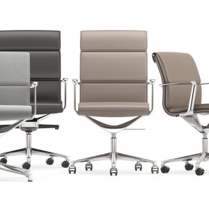 Lederstoler Una Chair fra ICF rundt et møtebord