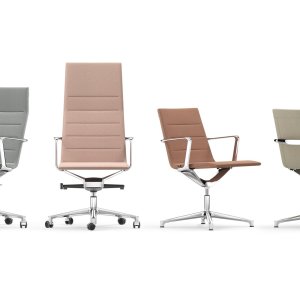 Lukkede aluminiumsarmlener på Valea Chair