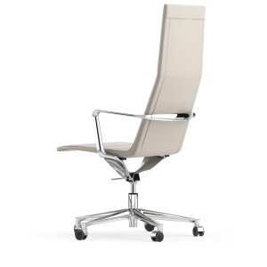 Valea Chair i tekstil og lær side om side