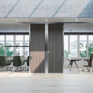 Glassvegg K42 fra Frezza med sortlakkert profil