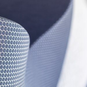 Forsterket søm i stoffet på Nautile, design Peter Harvey