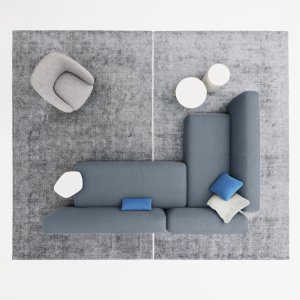 Suiseki sofa med avtagbart stofftrekk for prosjektmarkedet