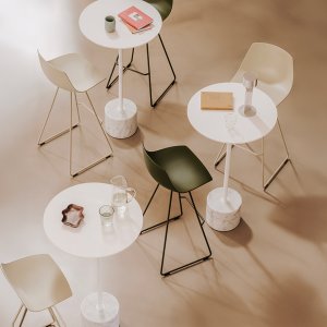 Miunn barstol med meie i ståltråd