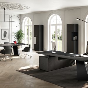 Åpent innlegg i 3d-folie Olmo Grey i Monolith-oppbevaringen