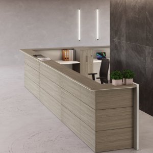 Resepsjonsdisk Nice i lobbyen hos en bedrift i Oslo