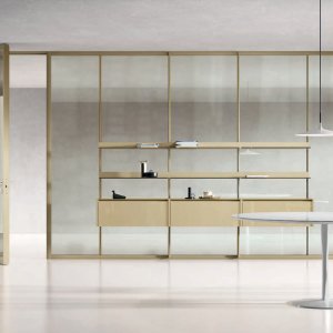 Giano hyller montert på en Simple Bold glassvegg