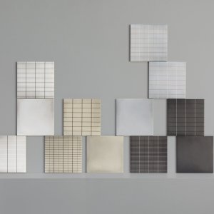 Proeve av Aurore Light Green Grid S flisen 20x20