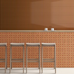 Terminal-stykke som avslutter Rombini-veggen