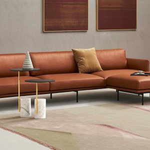 Lenestol New York fra Quinti med puter av gåsefjær