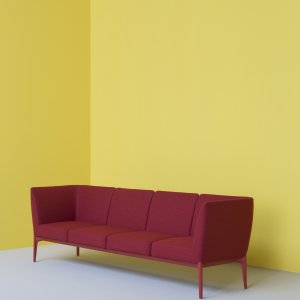 Social Plus med fire plasser, 2850 mm bred, i en bolig