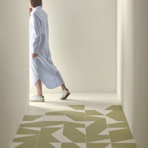 Detalj av den 14 mm tykke Puzzle flisen