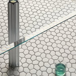 Botanica mosaikkvegg fra Mutina med organiske White elementer