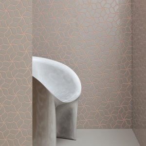 Botanica Grey Matt mosaikk paa vegg