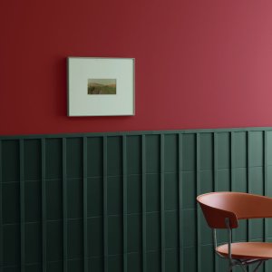 Kontor med Motivo vegg i fargen Limestone