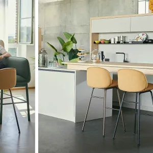 Stol i massiv bøk se:café wooden chair med wienerfletting i setet