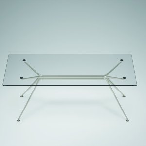 Design skrivebord Cosmos fra Tecno med slank aluminiumsryggrad
