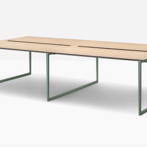Møtebord Toa 300 × 100 cm med svart kompaktlaminat