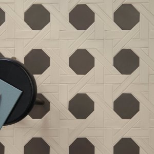 Møterom med Weaving gulv fra Mutina