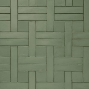Utegulv i Weaving i tonen Green